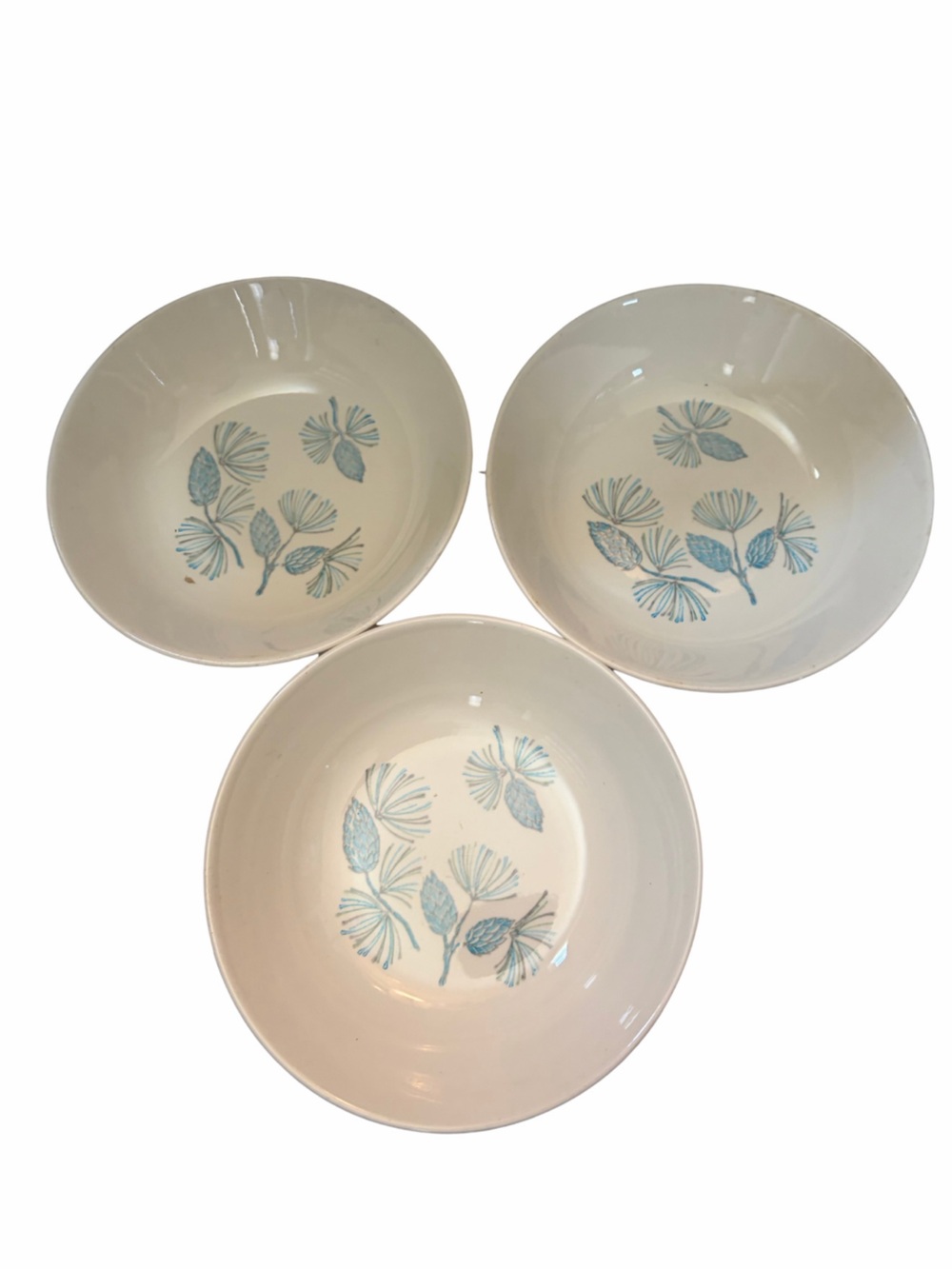 Vintage Marcrest Stetson China American Heritage Blue Spruce Bowl Set of 3